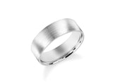 Brushed silver band ring, jewelry for him or her