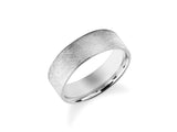 Brushed silver band ring, modern jewelry design