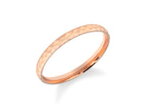 Rose gold hammered band ring jewelry