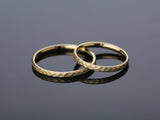 Hammered gold wedding rings, fine jewelry for couples