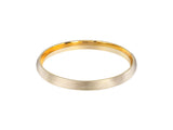 Gold and brushed silver band ring for jewelry collection