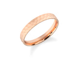 Rose gold hammered band ring jewelry