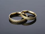 Hammered gold wedding rings jewelry