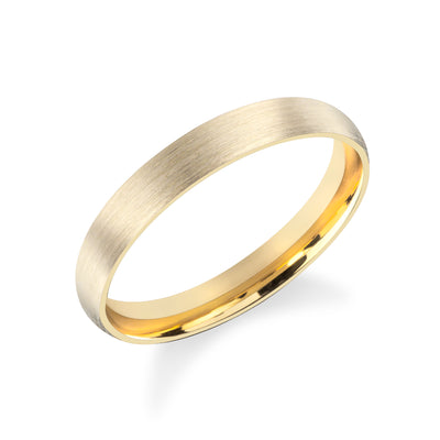 3mm Classic Dome Wedding Band - Matte Brushed