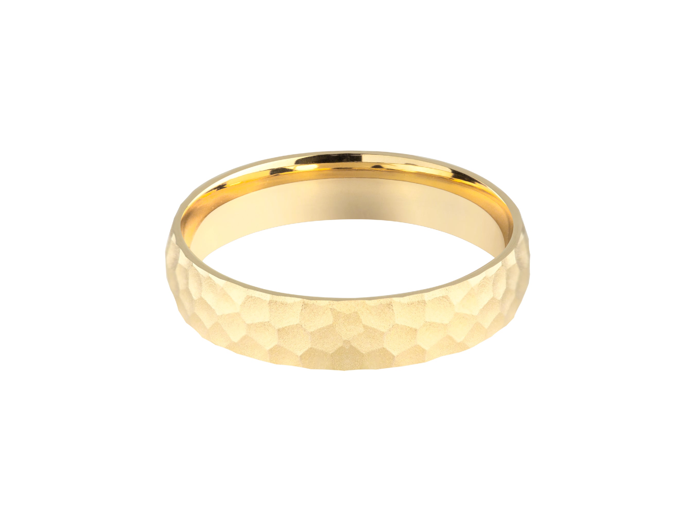 Textured gold wedding band jewelry