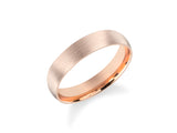 Rose gold brushed wedding band jewelry