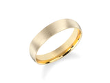 Brushed gold wedding band, fine jewelry, elegant ring