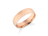 Rose gold hammered wedding band jewelry