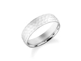 Hammered silver ring, modern jewelry design, elegant wedding band