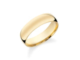 Gold wedding band jewelry, classic design, polished finish