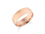 Hammered rose gold wedding band jewelry