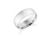 Hammered silver wedding band, jewelry, engagement ring, fine jewelry