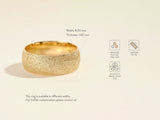 Textured gold ring, available in white, rose, yellow gold, 14k/18k