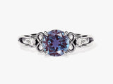 Alexandrite and diamond engagement ring jewelry