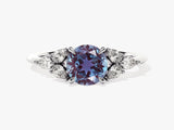 Oval alexandrite and diamond engagement ring jewelry