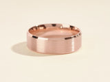 Rose gold brushed band ring jewelry