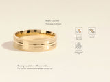 Gold wedding band, available in white, rose, yellow, 14k/18k solid gold