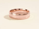 Rose gold textured band ring jewelry