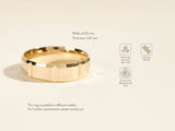 Gold wedding band, available in white, rose, yellow gold, 14k/18k