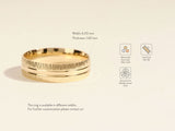 Textured gold ring, available in white, rose, yellow gold, 14k/18k