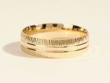 Textured gold wedding band, elegant jewelry for your special day