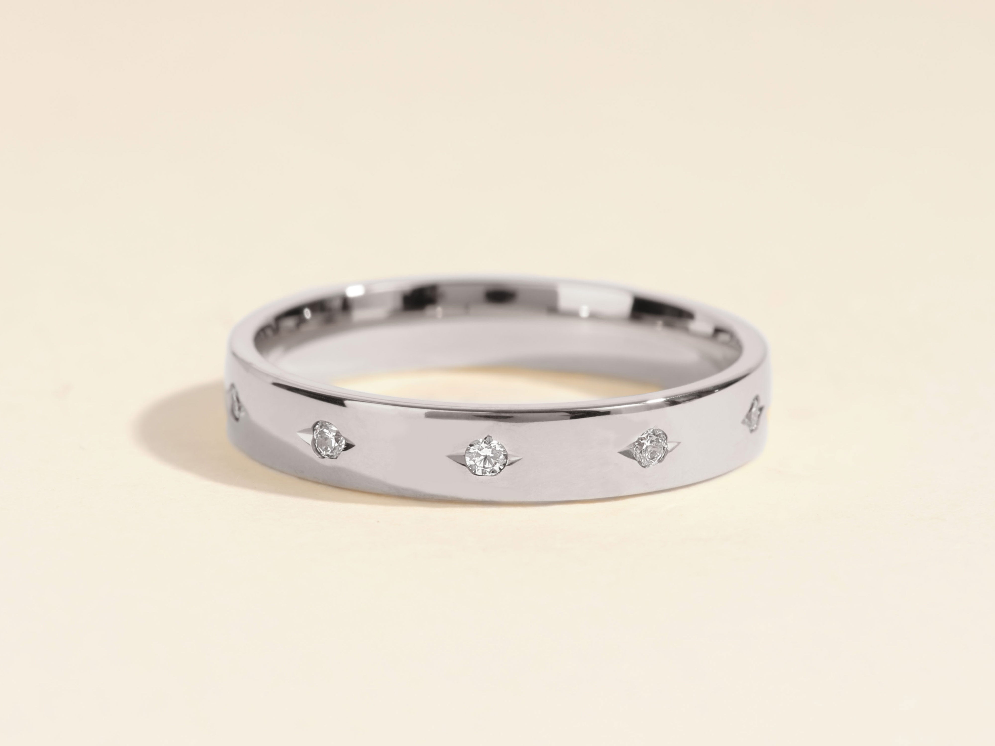 Diamond accent band ring, fine jewelry for her