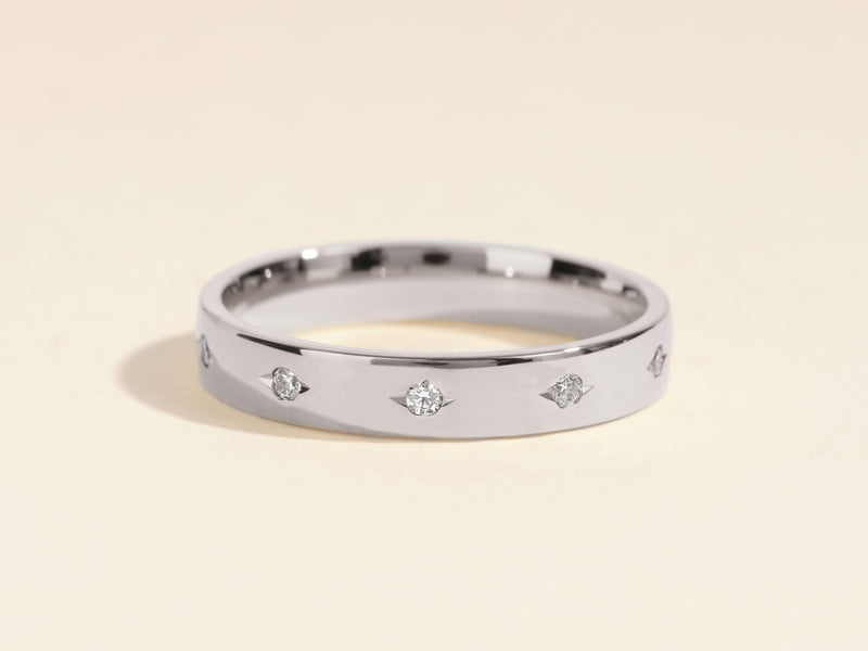 Diamond accent band ring, fine jewelry for her