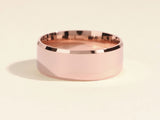 Rose gold band ring jewelry product photography