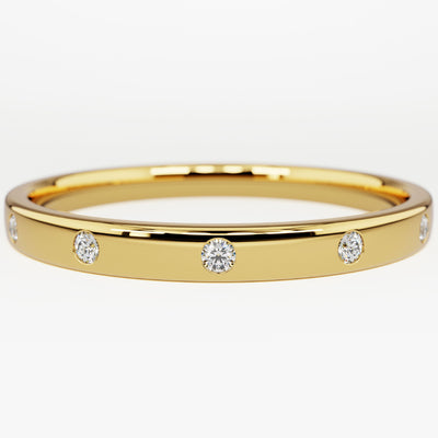 Flush Set Diamond Wedding Band