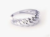 Silver twisted ring jewelry design