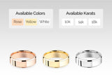 Jewelry rings available in rose, yellow, white gold, 10k, 14k, 18k
