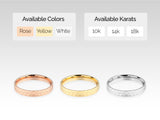 Jewelry rings available in rose, yellow, white gold, 10k, 14k, 18k